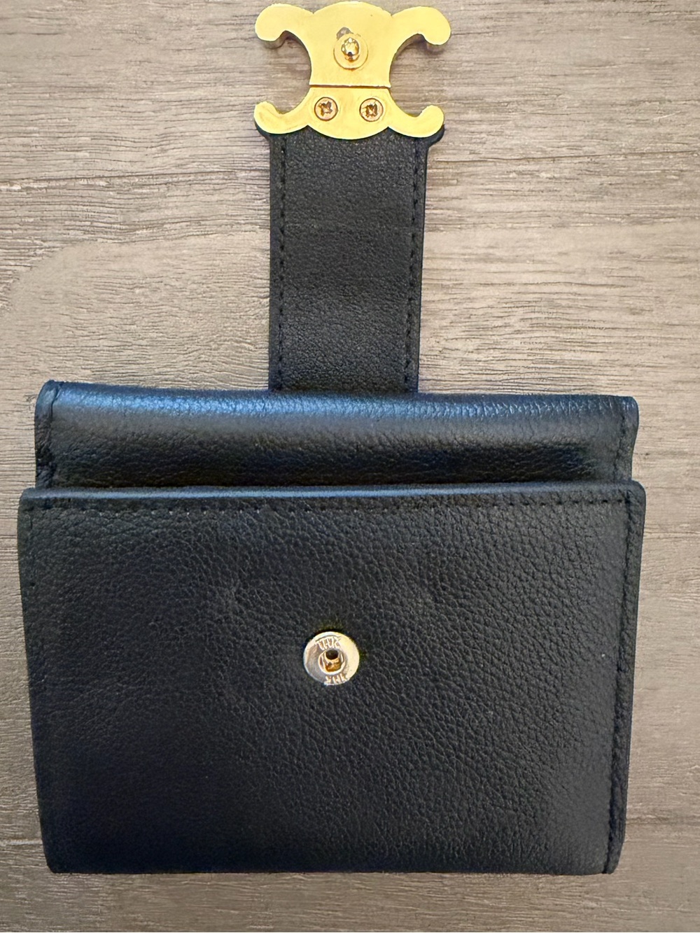 NWOT Celine Black Leather Fine Strap Wallet Nino in Supple Grained Calfskin - Picture 3 of 9